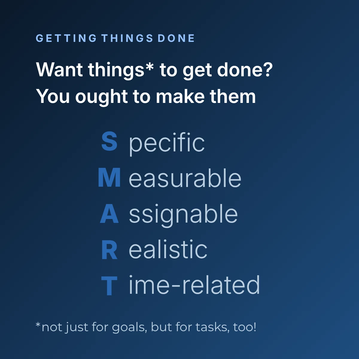 Infographic explaining the SMART acronym