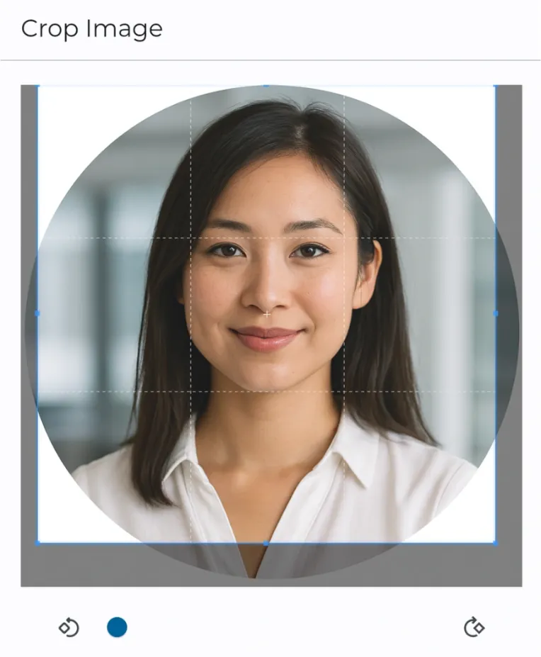 Profile photo control in the Satisplan drawer